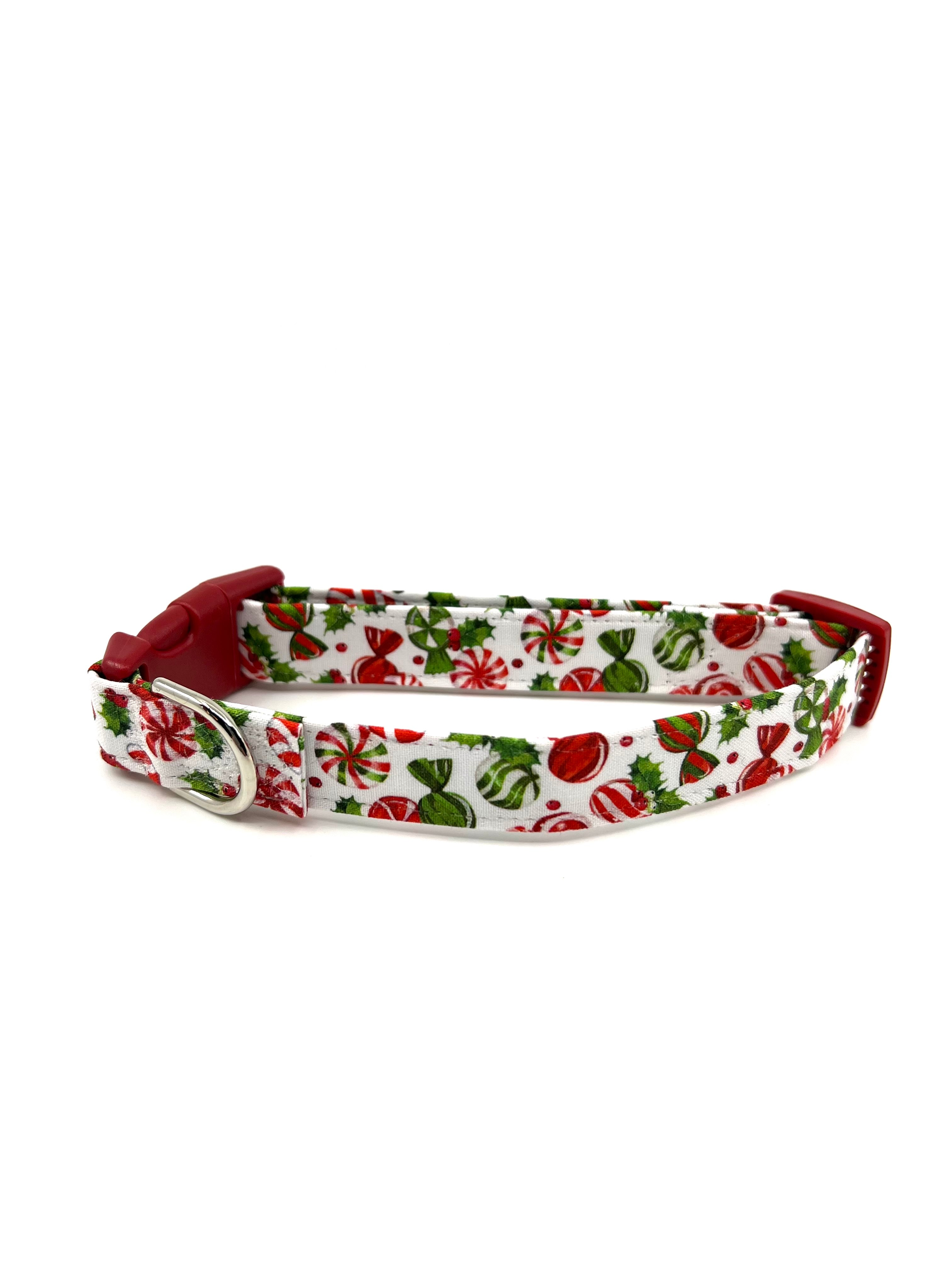 Peppermint Pup Christmas Dog Collar