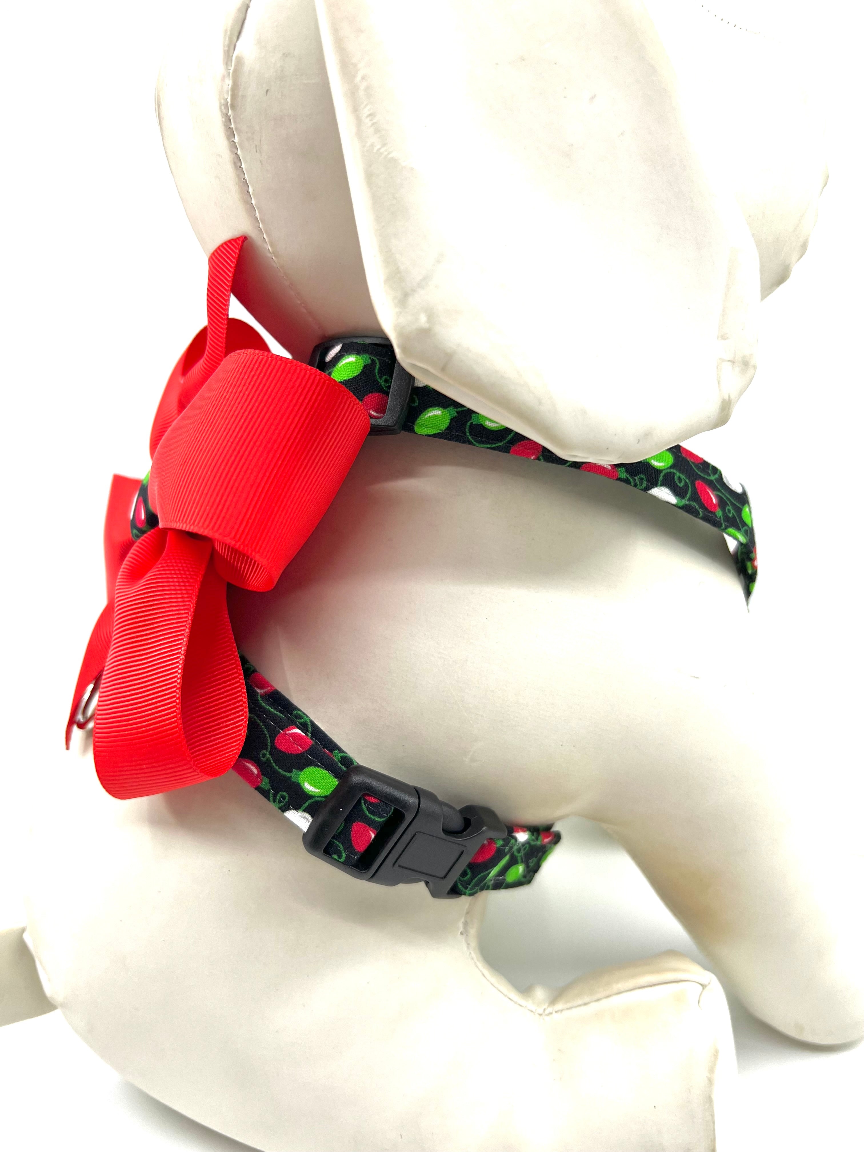 Merry & Bright Christmas Lights Adjustable Dog Harness