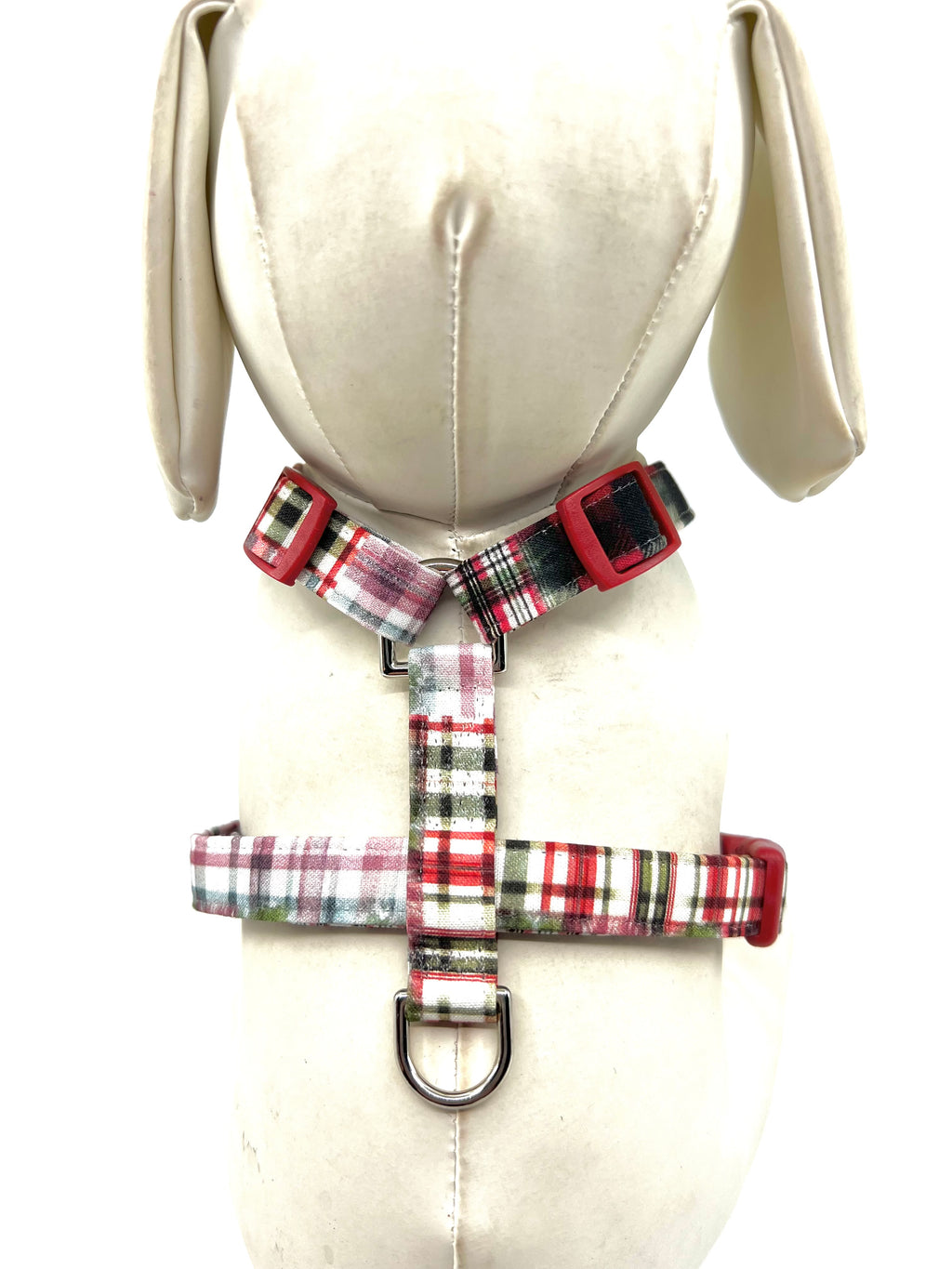 Christmas Morning Plaid Adjustable Dog Harness
