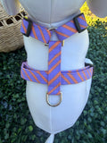 Spooky Stripes Purple & Orange Dog Harness