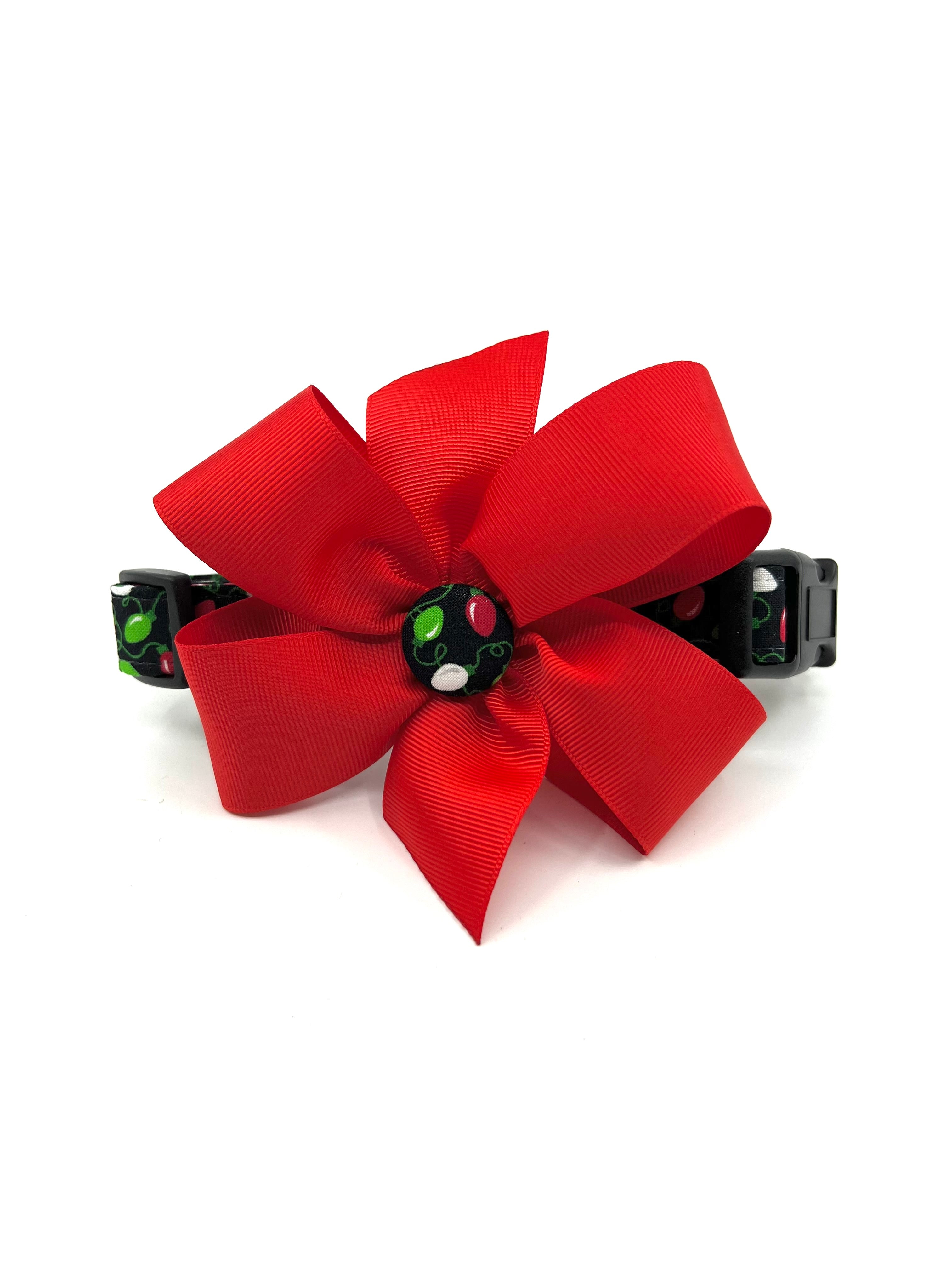 Merry & Bright Christmas Lights Dog Collar