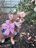 Nautical Navy Stripe Adjustable Dog Harness