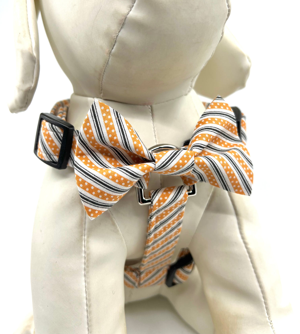 Pumpkin Spice Stripe Adjustable Dog Harness