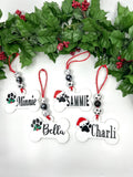 Personalized Pet Christmas Ornament – Custom Bone Name Tag