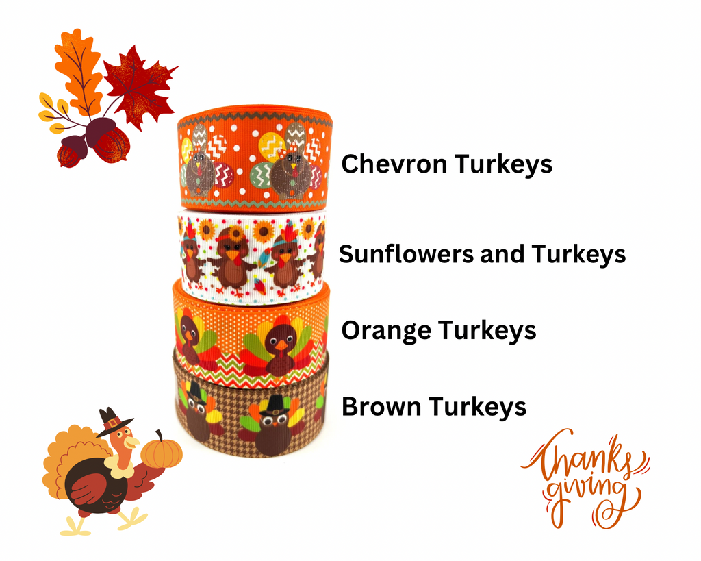 Fall & Thanksgiving Pet Bows – Choose Your Pattern