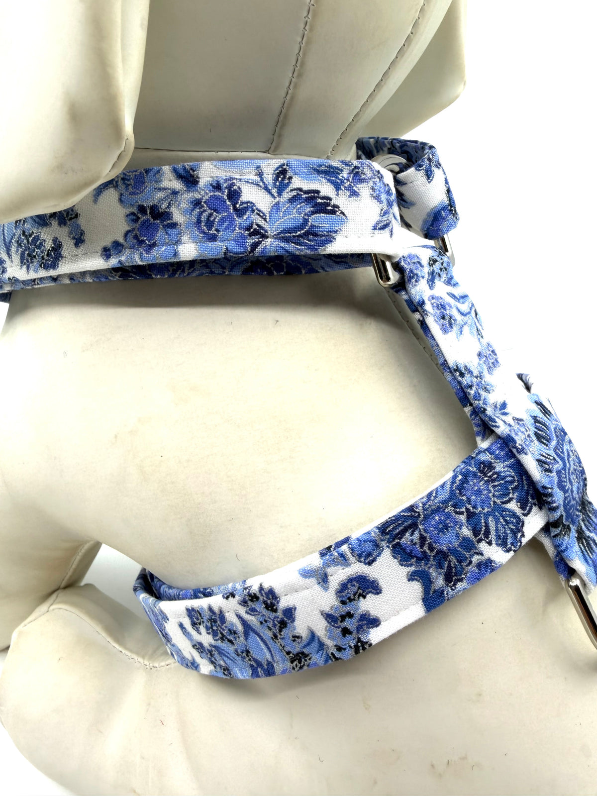 Blue Willow Floral Adjustable Dog Harness