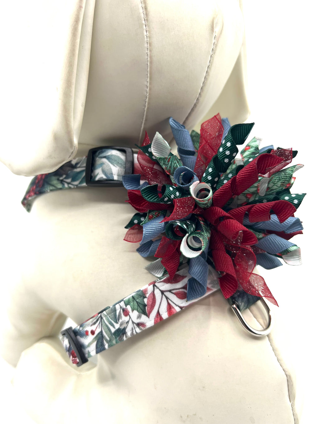 Winter Berries Adjustable Dog Harness