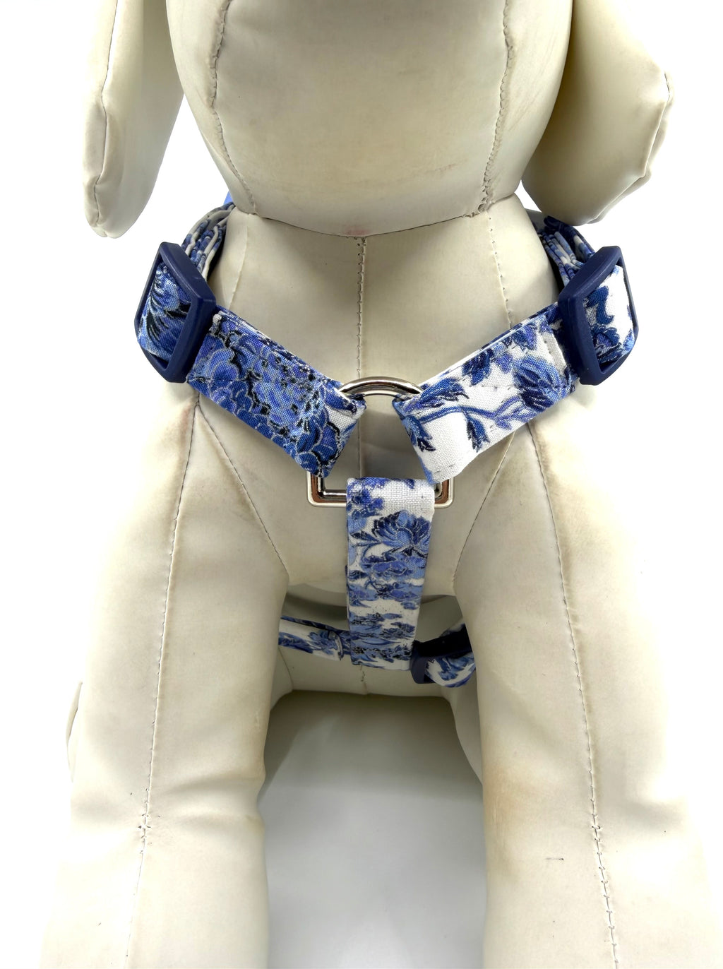 Blue Willow Floral Adjustable Dog Harness