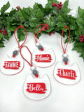Personalized Cat Christmas Ornament – Custom Name Kitty Ornament