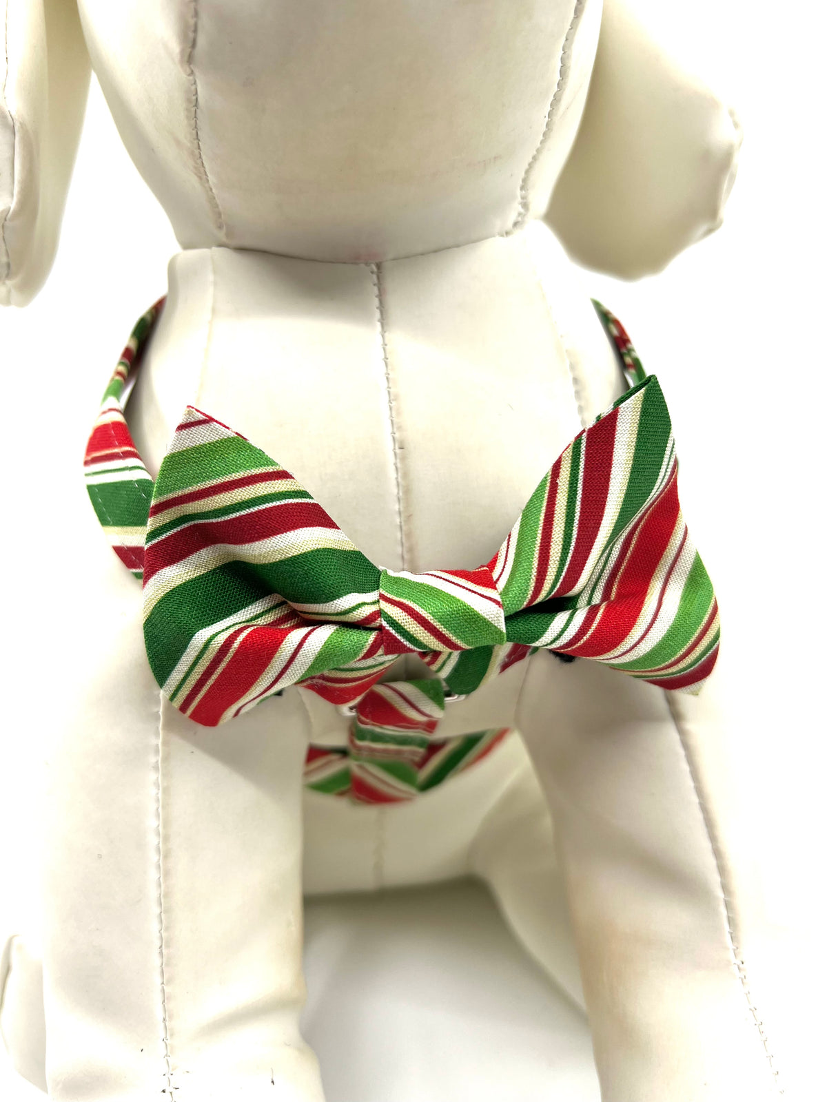 Christmas Candy Stripe Adjustable Dog Harness