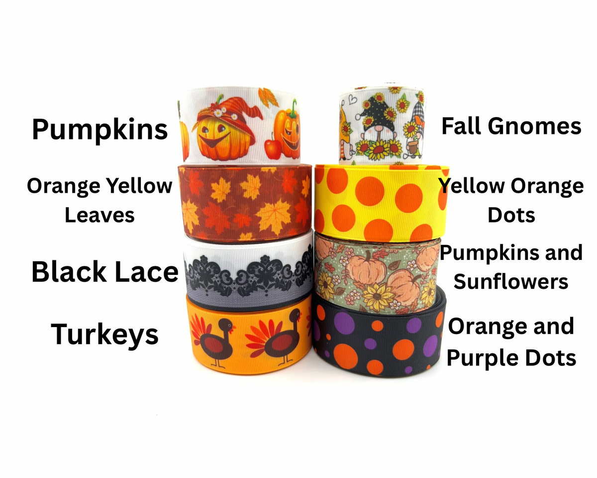 Fall & Thanksgiving Pet Bows – Choose Your Pattern