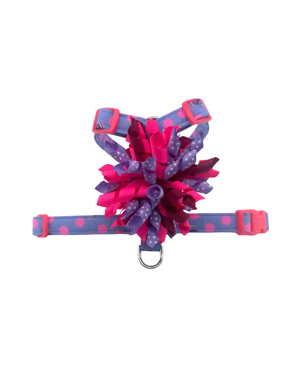 Pretty in Pink Polka Dot Adjustable Dog Harness