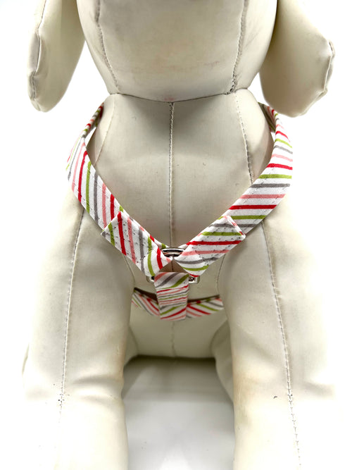 Candy Cane Stripe Adjustable Dog Harness