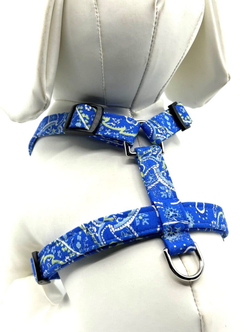 Blue Paisley Style Harness