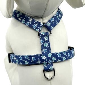 Blue Teal Floral Style Harness