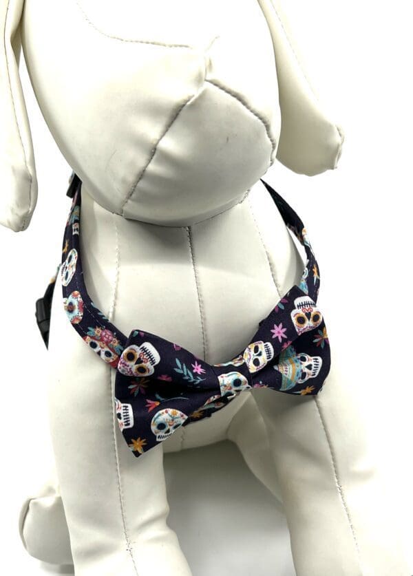 Day Of The Dead- Style Harness Bow Tie