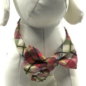 Christmas Plaid Style Harness Bow Tie