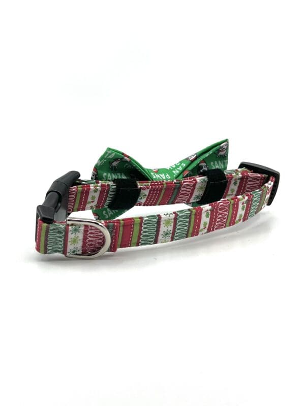 A collar and bow tie for dogs.