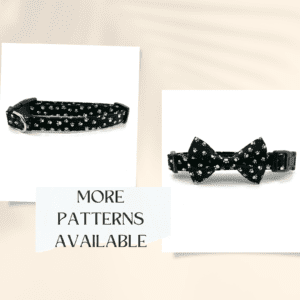 Polka dot bowtie dog collar - more patterns available.