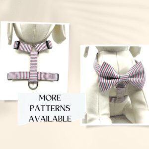 A dog collar and bow tie are available for purchase.