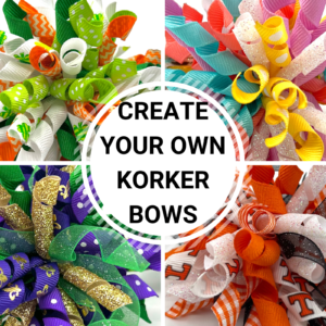 A bunch of different colored bows that are in a circle
