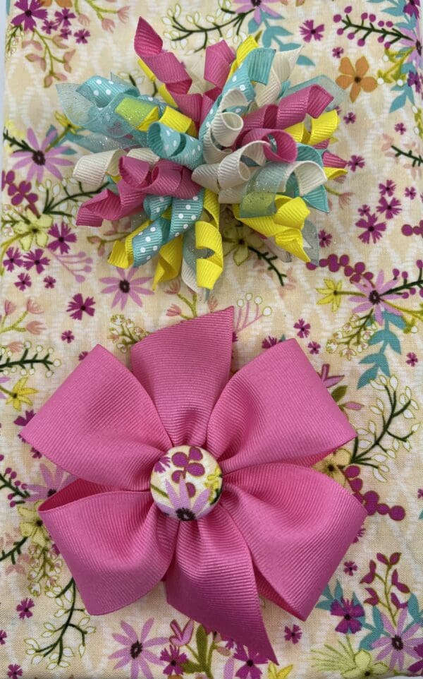 A close up of two different types of bows