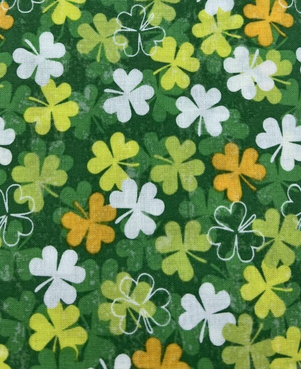 A close up of the four leaf clover pattern