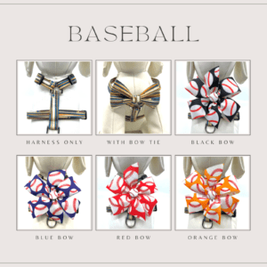 A bunch of different baseball bows and ties
