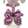 A mannequin with a pink leopard print bow tie.