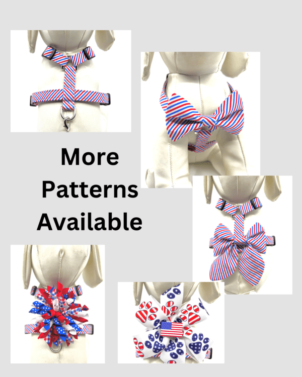 Patriotic dog harnesses - more patterns available.
