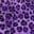 A purple leopard print background with black spots.