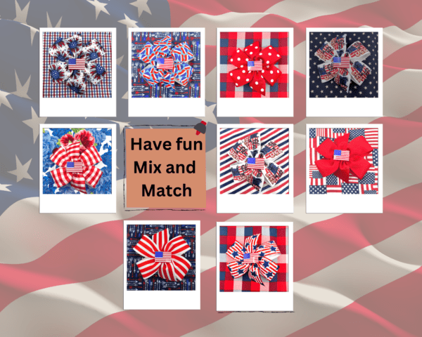 A collage of patriotic images with the american flag.