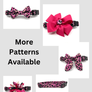 A collection of different patterns for cat collars.