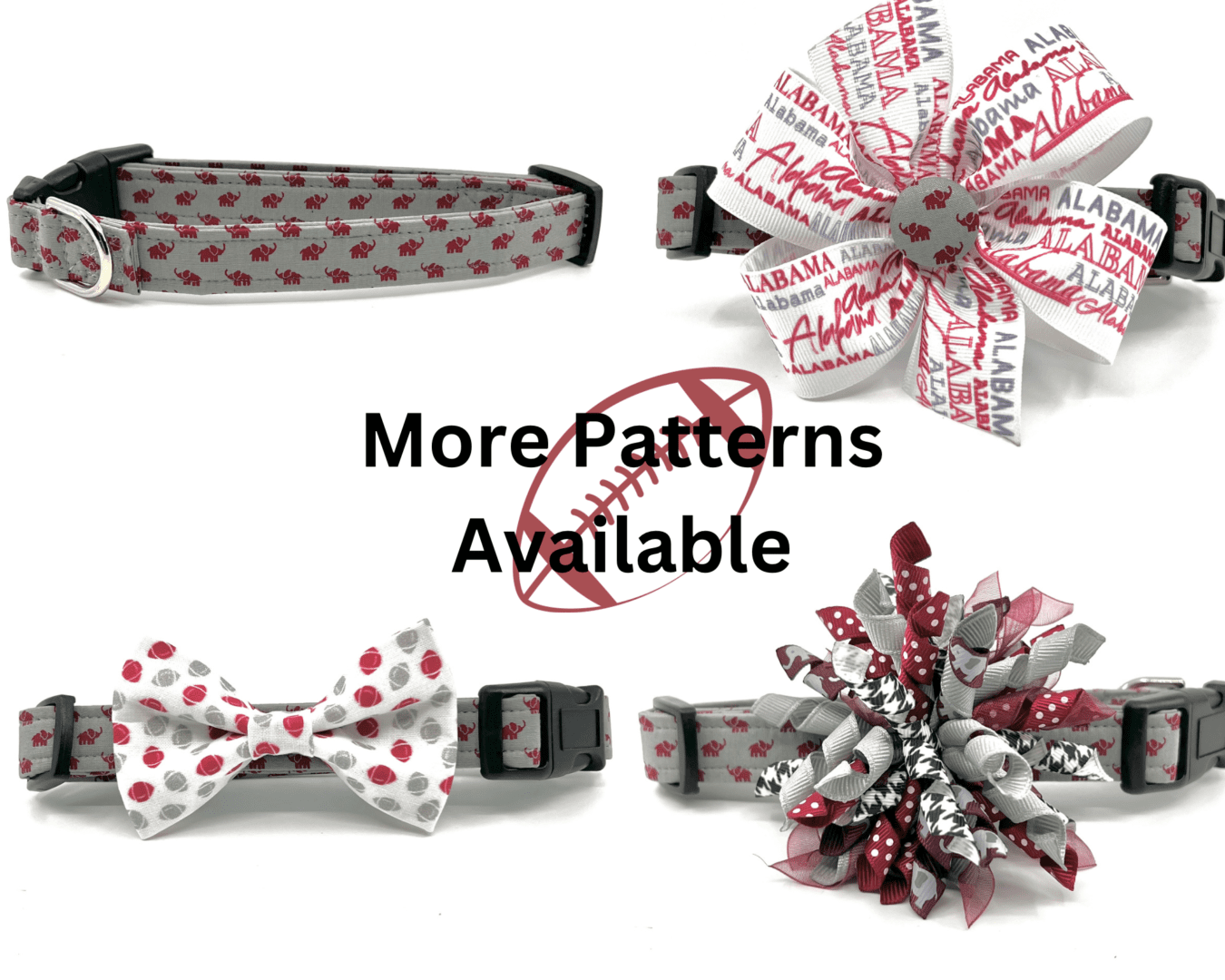 A variety of patterns are available for dog collars.