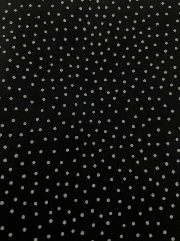A black and white polka dot pattern is shown.