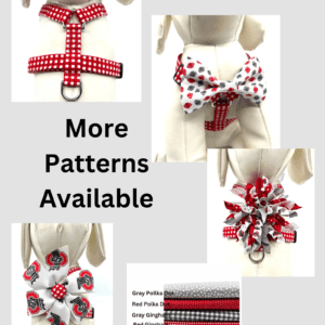 Polka dot dog harnesses - more patterns available.
