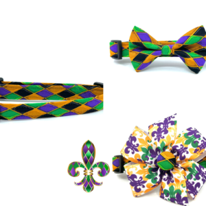 New orleans mardi gras dog collars.