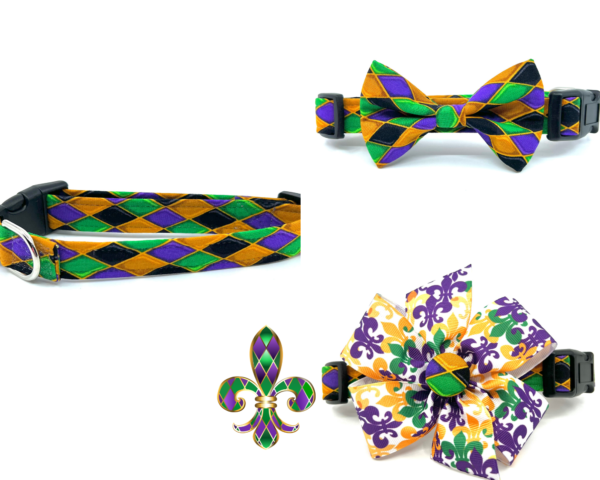 New orleans mardi gras dog collars.