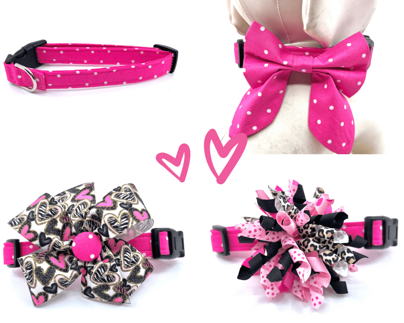A collage of different bows.