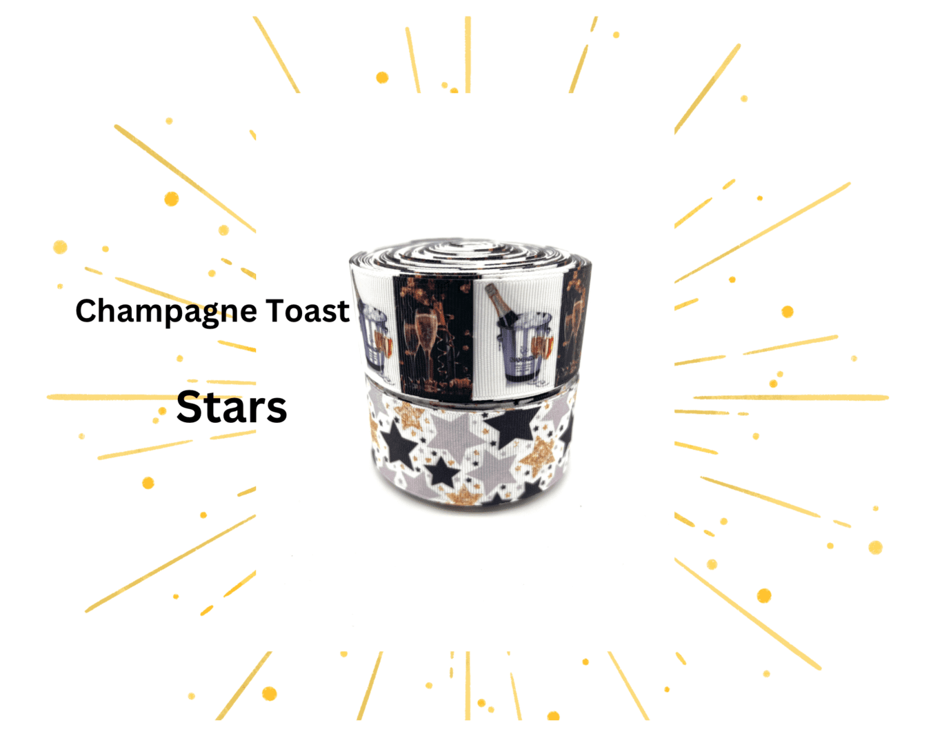 Champagne toast stars.