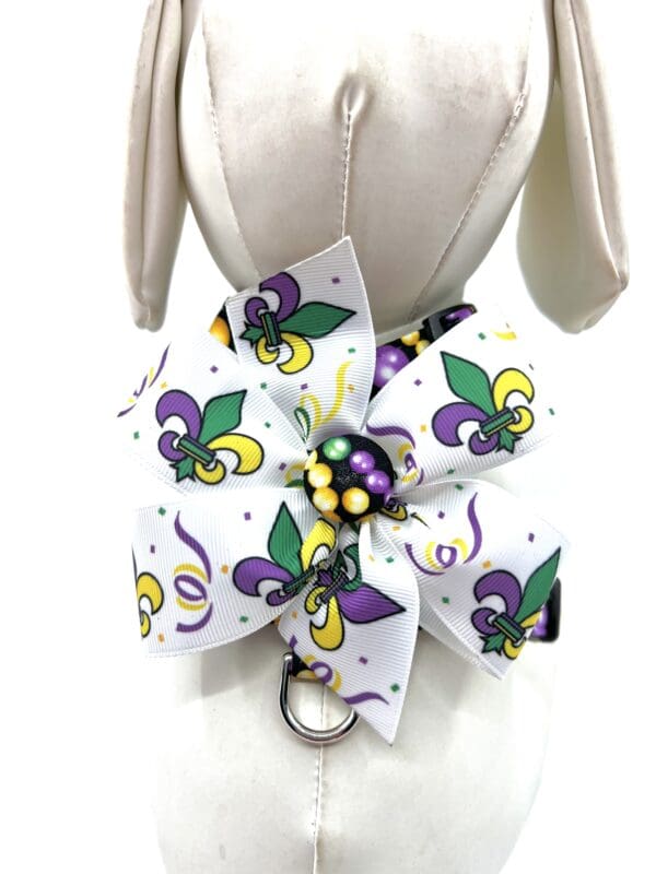 New orleans mardi gras dog harness.