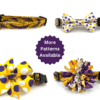 Football Baseball Inspired Louisiana Collar- Your choice of Patterns- Add on Removable Bow- Bow Tie or Korker Bow- Complimentary Team Button Offered