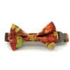 Fall Burgundy Gold Leaves Collar- Add on Removable Bow- Bow Tie - Image 4