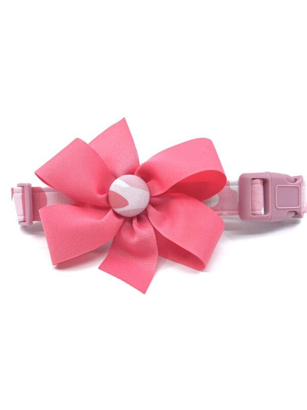 Pink Camo Dog Collar- Add on Removable Bow or Korker Bow - Image 3