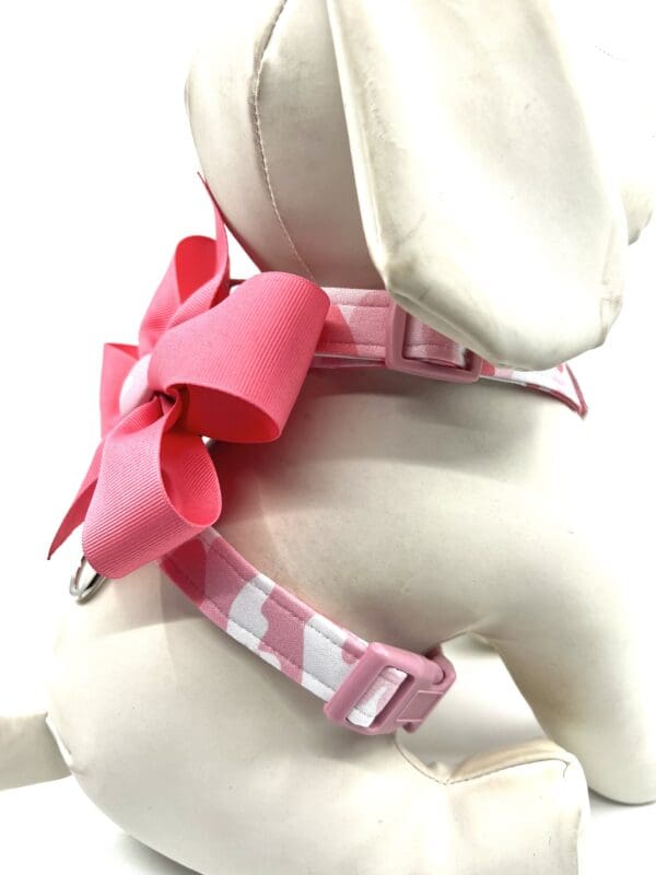 Pink Camo Dog Harness- Add on Removable Bow or Korker Bow - Image 5