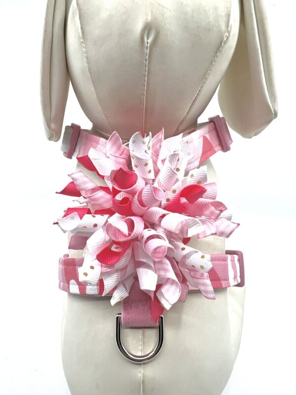 Pink Camo Dog Harness- Add on Removable Bow or Korker Bow - Image 6