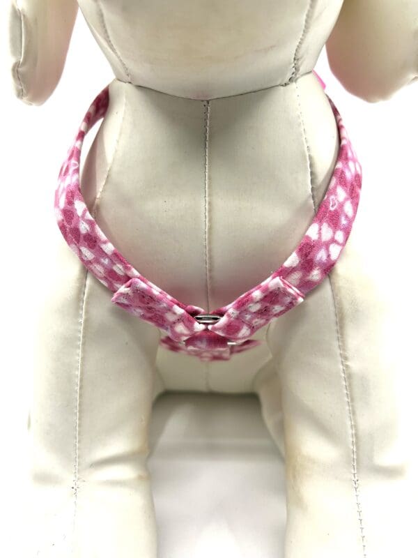 Valentine Pink Hologram Hearts Dog Harness- Add on Removable Bow or Korker Bow - Image 5