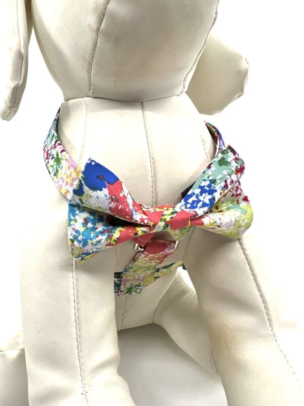 Summer Spring Multi Color Dog Harness- Add on Removable Beach Sand Castle Umbrella Bow or Multi Color Bow Tie - Image 3