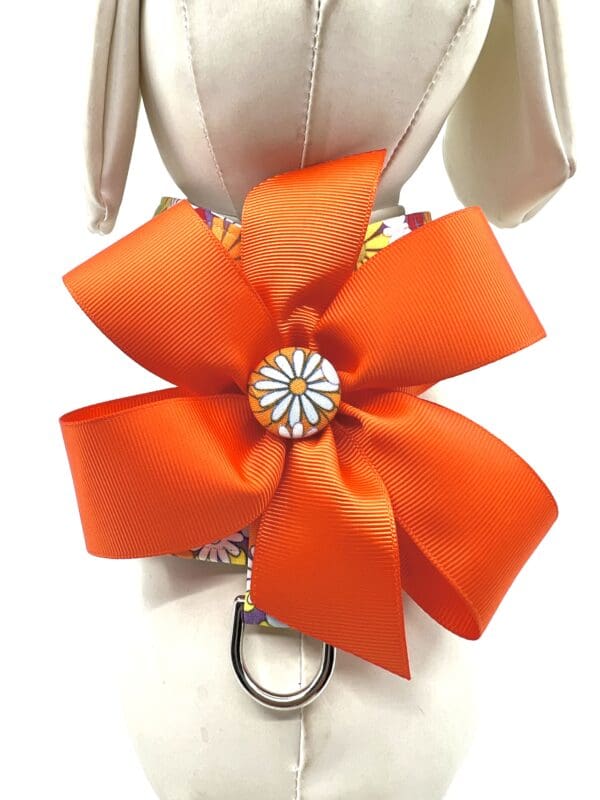 Summer Spring Pink Yellow Purple Orange Daisy Dog Harness- Add on a Removable Bow- Your choice of color - Image 4