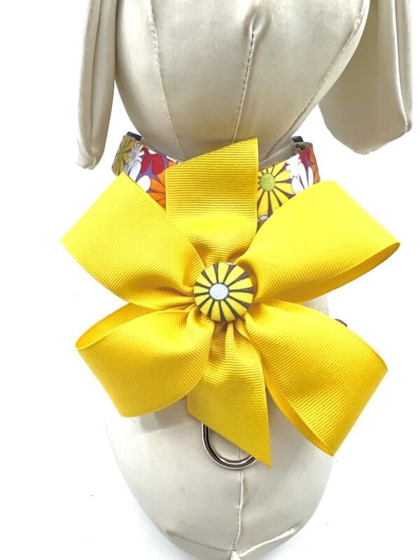 Summer Spring Pink Yellow Purple Orange Daisy Dog Harness- Add on a Removable Bow- Your choice of color - Image 5
